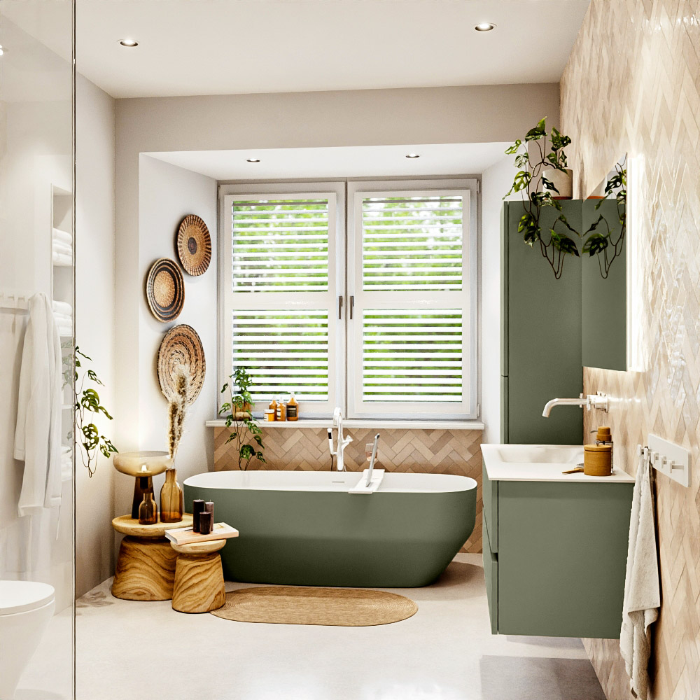 MONDIAZ VICA 100cm mueble de baño Army 2 cajones. Lavabo CLOUD Izquierda sin orificio, color Talc. 3 MONDIAZ VICA 100cm mueble de baño Army 2 cajones. Lavabo CLOUD Izquierda sin orificio, color Talc. - Imagen 3