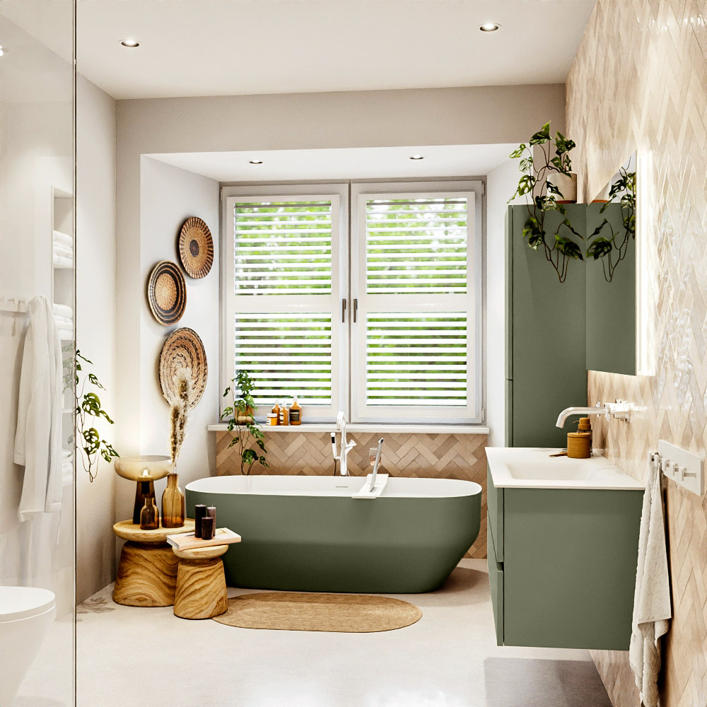 MONDIAZ VICA 110cm mueble de baño Army 2 cajones. Lavabo CLOUD Derecho sin orificio, color Talc. 3 MONDIAZ VICA 110cm mueble de baño Army 2 cajones. Lavabo CLOUD Derecho sin orificio, color Talc. - Imagen 3