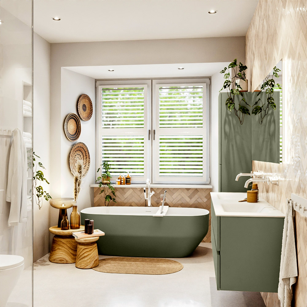 MONDIAZ VICA 150cm mueble de baño Army 2 cajones. Lavabo CLOUD Doble sin orificio, color Talc. 3 MONDIAZ VICA 150cm mueble de baño Army 2 cajones. Lavabo CLOUD Doble sin orificio, color Talc. - Imagen 3