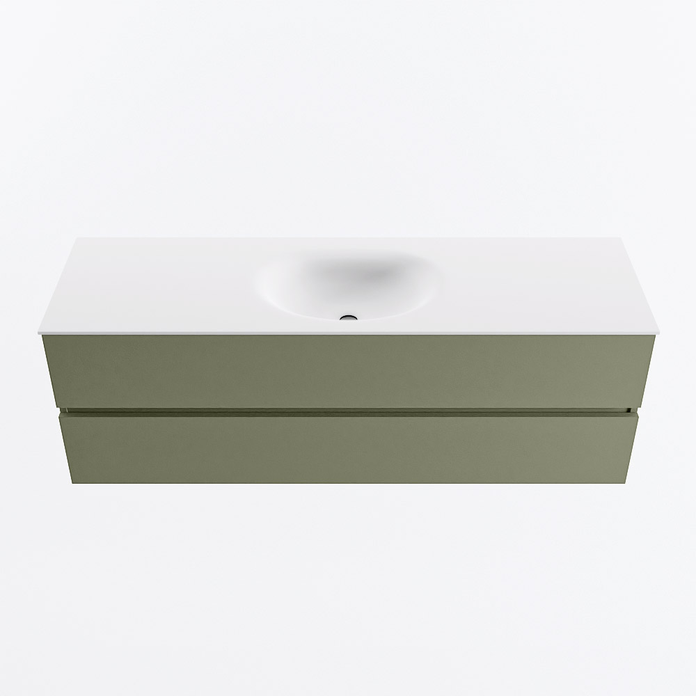 MONDIAZ VICA 150cm mueble de baño Army 2 cajones. Lavabo MOON Centro 1 orificio, color Talc. 5 MONDIAZ VICA 150cm mueble de baño Army 2 cajones. Lavabo MOON Centro 1 orificio, color Talc. - Imagen 5