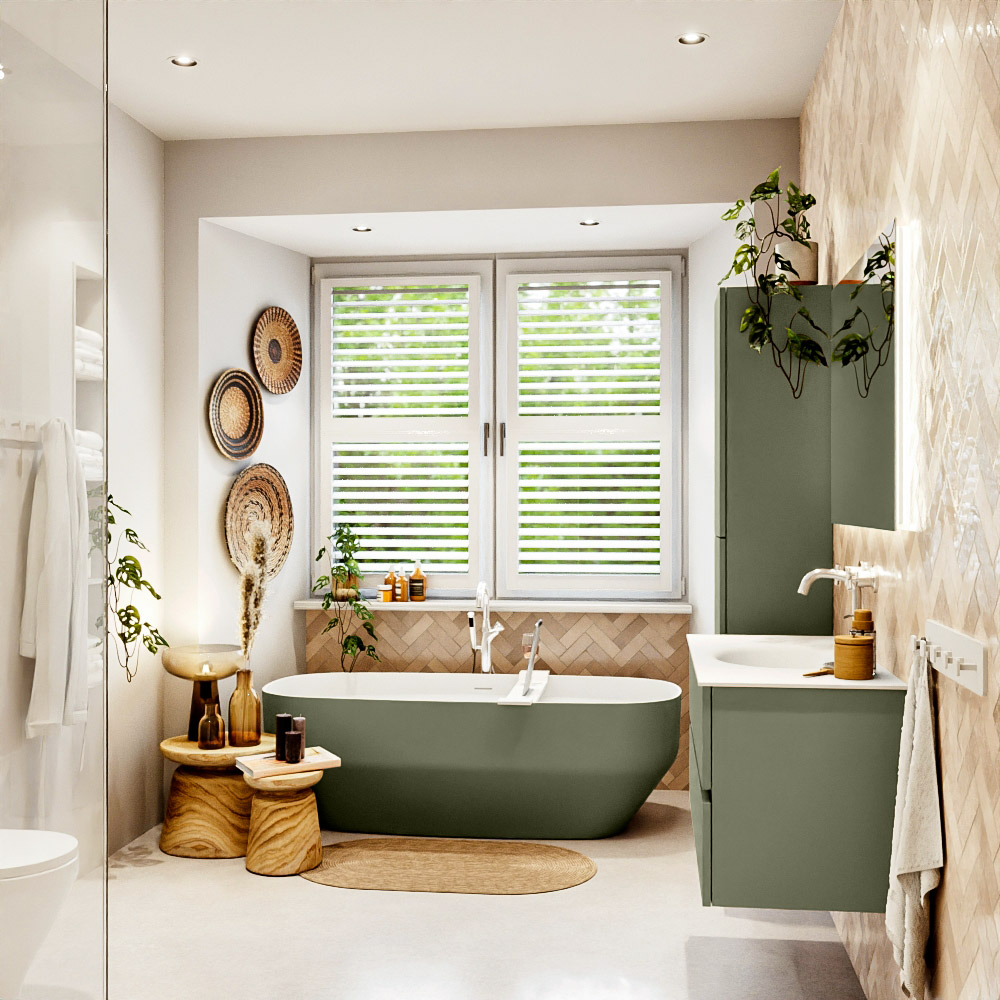 MONDIAZ VICA 100cm mueble de baño Army 2 cajones. Lavabo MOON Centro 1 orificio, color Talc. 3 MONDIAZ VICA 100cm mueble de baño Army 2 cajones. Lavabo MOON Centro 1 orificio, color Talc. - Imagen 3