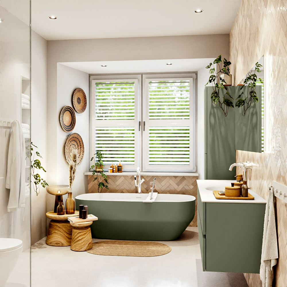 MONDIAZ VICA 150cm mueble de baño Army 2 cajones. Lavabo MOON Centro 1 orificio, color Talc. 3 MONDIAZ VICA 150cm mueble de baño Army 2 cajones. Lavabo MOON Centro 1 orificio, color Talc. - Imagen 3