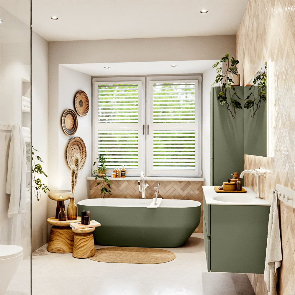 MONDIAZ VICA 120cm mueble de baño Army 4 cajones. Lavabo MOON Derecho 1 orificio, color Talc. 3 MONDIAZ VICA 120cm mueble de baño Army 4 cajones. Lavabo MOON Derecho 1 orificio, color Talc. - Imagen 3