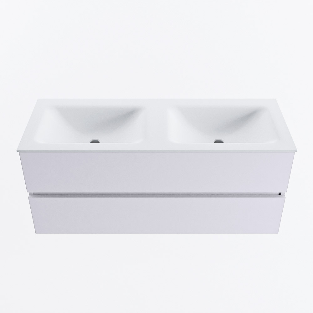 MONDIAZ VICA 120cm mueble de baño Cale 2 cajones. Lavabo CLOUD Doble 2 orificios, color Talc. 5 MONDIAZ VICA 120cm mueble de baño Cale 2 cajones. Lavabo CLOUD Doble 2 orificios, color Talc. - Imagen 5