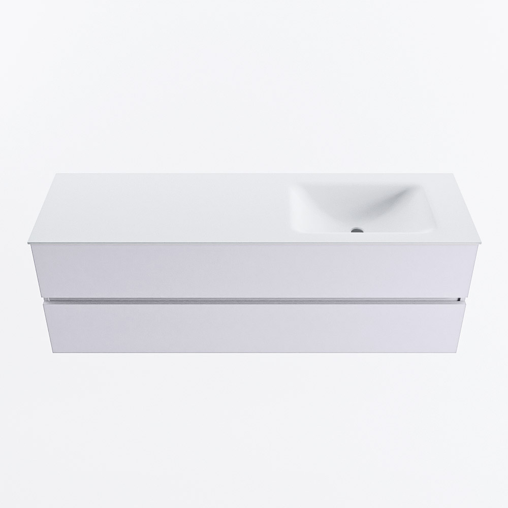 MONDIAZ VICA 150cm mueble de baño Cale 2 cajones. Lavabo CLOUD Derecho sin orificio, color Talc. 5 MONDIAZ VICA 150cm mueble de baño Cale 2 cajones. Lavabo CLOUD Derecho sin orificio, color Talc. - Imagen 5
