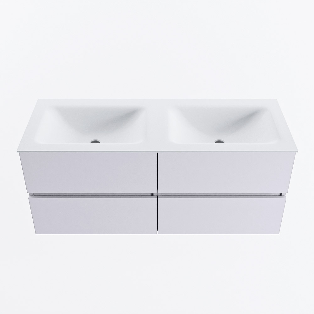 MONDIAZ VICA 120cm mueble de baño Cale 4 cajones. Lavabo CLOUD Doble 2 orificios, color Talc. 5 MONDIAZ VICA 120cm mueble de baño Cale 4 cajones. Lavabo CLOUD Doble 2 orificios, color Talc. - Imagen 5
