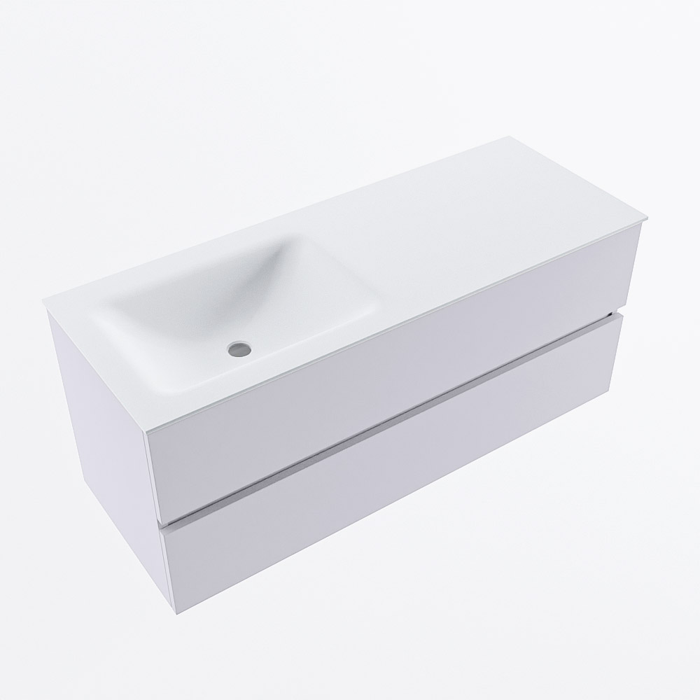 MONDIAZ VICA 120cm mueble de baño Cale 2 cajones. Lavabo CLOUD Izquierda 1 orificio, color Talc. 6 MONDIAZ VICA 120cm mueble de baño Cale 2 cajones. Lavabo CLOUD Izquierda 1 orificio, color Talc. - Imagen 6
