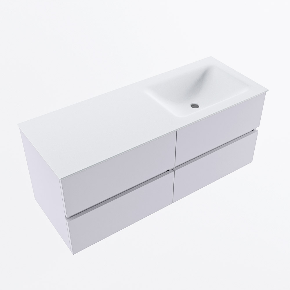 MONDIAZ VICA 120cm mueble de baño Cale 4 cajones. Lavabo CLOUD Derecho 1 orificio, color Talc. 6 MONDIAZ VICA 120cm mueble de baño Cale 4 cajones. Lavabo CLOUD Derecho 1 orificio, color Talc. - Imagen 6