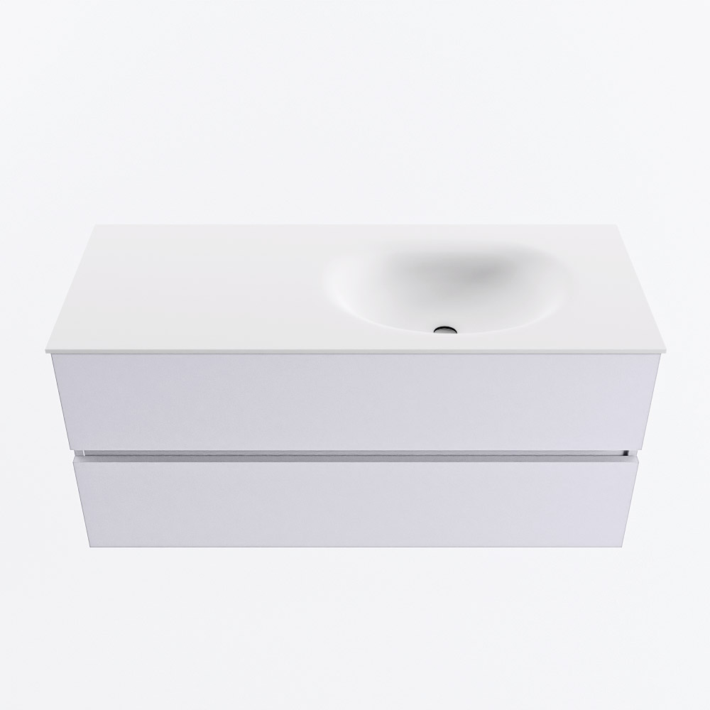 MONDIAZ VICA 110cm mueble de baño Cale 2 cajones. Lavabo MOON Derecho 1 orificio, color Talc. 5 MONDIAZ VICA 110cm mueble de baño Cale 2 cajones. Lavabo MOON Derecho 1 orificio, color Talc. - Imagen 5