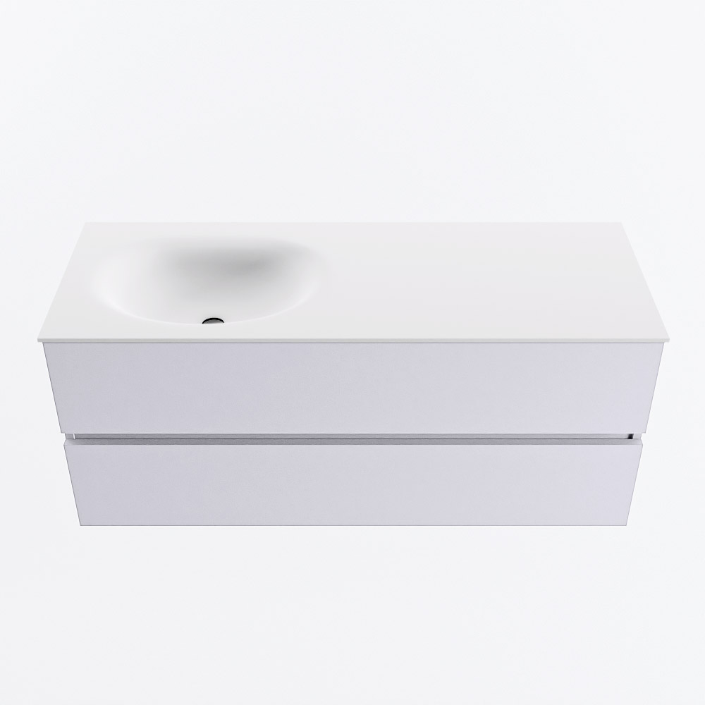 MONDIAZ VICA 120cm mueble de baño Cale 2 cajones. Lavabo MOON Izquierda 1 orificio, color Talc. 5 MONDIAZ VICA 120cm mueble de baño Cale 2 cajones. Lavabo MOON Izquierda 1 orificio, color Talc. - Imagen 5