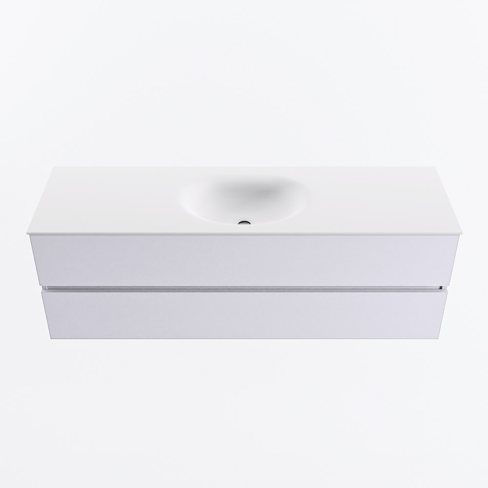 MONDIAZ VICA 150cm mueble de baño Cale 2 cajones. Lavabo MOON Centro 1 orificio, color Talc. 5 MONDIAZ VICA 150cm mueble de baño Cale 2 cajones. Lavabo MOON Centro 1 orificio, color Talc. - Imagen 5