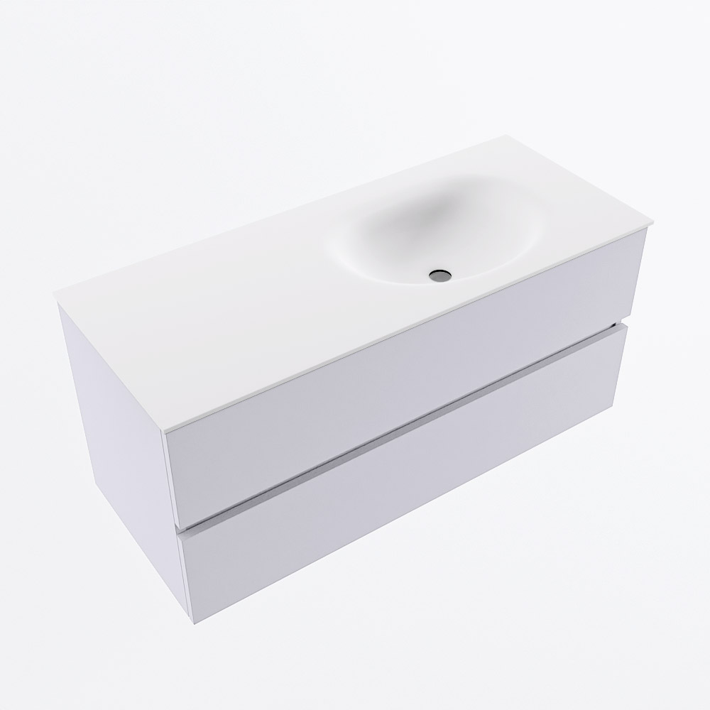 MONDIAZ VICA 110cm mueble de baño Cale 2 cajones. Lavabo MOON Derecho sin orificio, color Talc. 6 MONDIAZ VICA 110cm mueble de baño Cale 2 cajones. Lavabo MOON Derecho sin orificio, color Talc. - Imagen 6