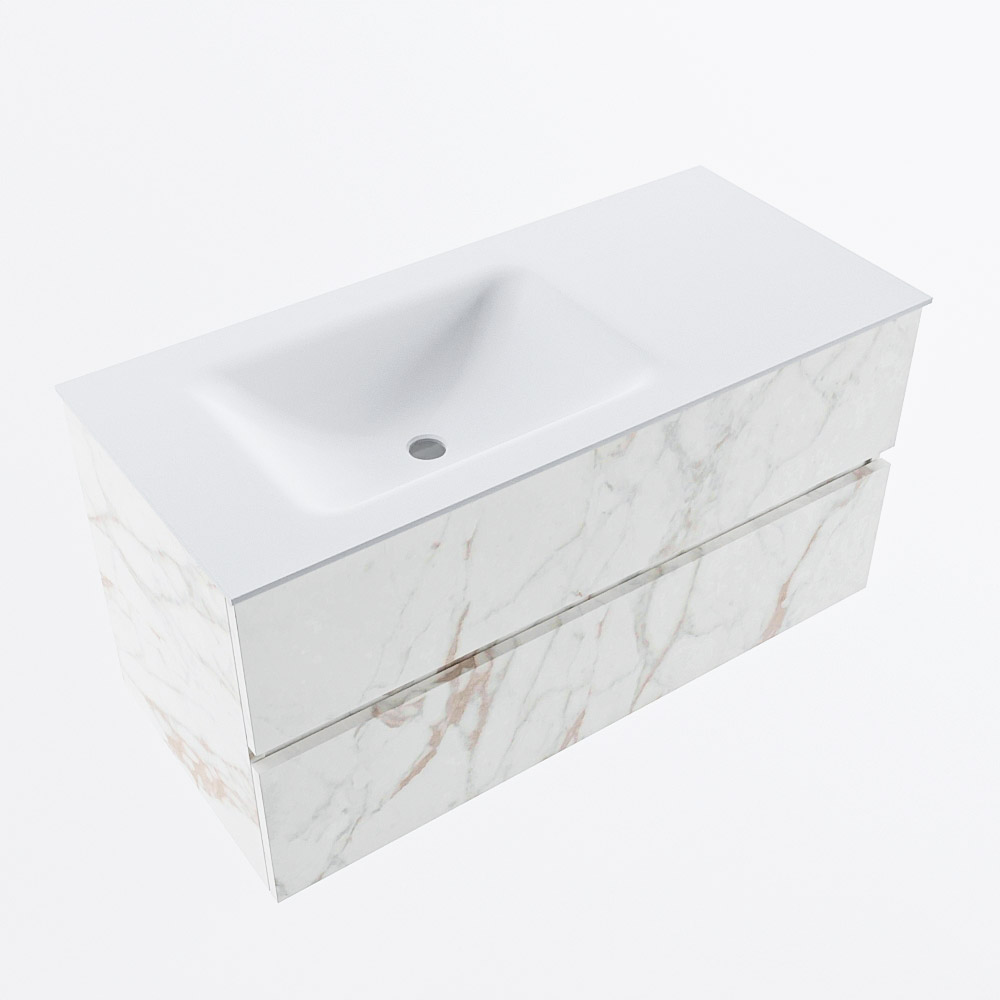 MONDIAZ VICA 100cm mueble de baño Carrara 2 cajones. Lavabo CLOUD Izquierda 1 orificio, color Talc. 6 MONDIAZ VICA 100cm mueble de baño Carrara 2 cajones. Lavabo CLOUD Izquierda 1 orificio, color Talc. - Imagen 6