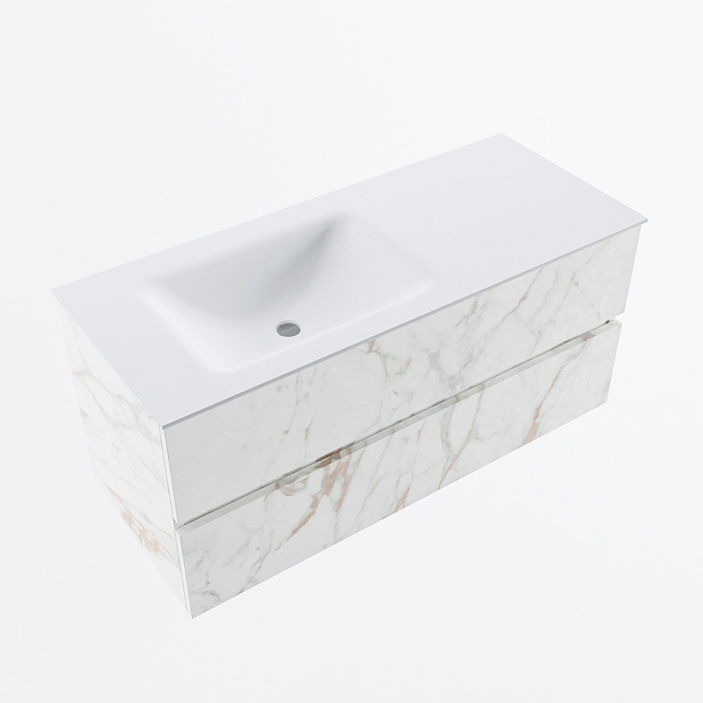 MONDIAZ VICA 110cm mueble de baño Carrara 2 cajones. Lavabo CLOUD Izquierda sin orificio, color Talc. 6 MONDIAZ VICA 110cm mueble de baño Carrara 2 cajones. Lavabo CLOUD Izquierda sin orificio, color Talc. - Imagen 6