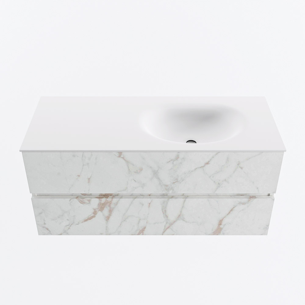 MONDIAZ VICA 110cm mueble de baño Carrara 2 cajones. Lavabo MOON Derecho 1 orificio, color Talc. 5 MONDIAZ VICA 110cm mueble de baño Carrara 2 cajones. Lavabo MOON Derecho 1 orificio, color Talc. - Imagen 5