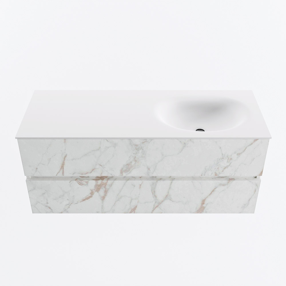 MONDIAZ VICA 120cm mueble de baño Carrara 2 cajones. Lavabo MOON Derecho 1 orificio, color Talc. 5 MONDIAZ VICA 120cm mueble de baño Carrara 2 cajones. Lavabo MOON Derecho 1 orificio, color Talc. - Imagen 5