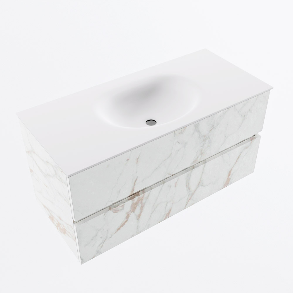 MONDIAZ VICA 100cm mueble de baño Carrara 2 cajones. Lavabo MOON Centro sin orificio, color Talc. 6 MONDIAZ VICA 100cm mueble de baño Carrara 2 cajones. Lavabo MOON Centro sin orificio, color Talc. - Imagen 6