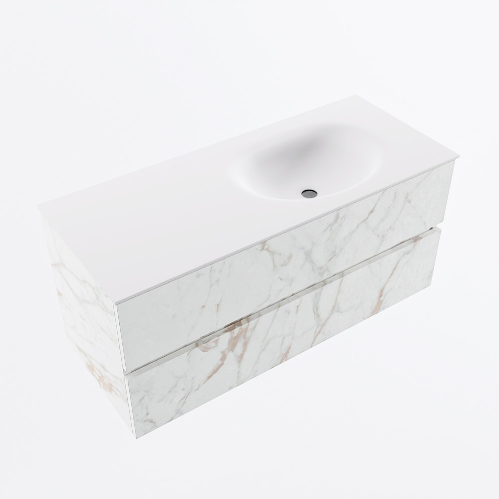 MONDIAZ VICA 110cm mueble de baño Carrara 2 cajones. Lavabo MOON Derecho 1 orificio, color Talc. 6 MONDIAZ VICA 110cm mueble de baño Carrara 2 cajones. Lavabo MOON Derecho 1 orificio, color Talc. - Imagen 6