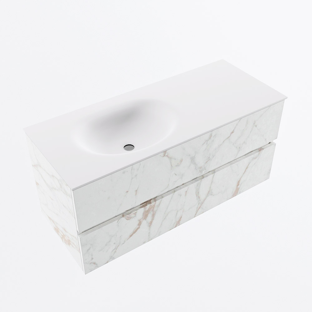 MONDIAZ VICA 110cm mueble de baño Carrara 2 cajones. Lavabo MOON Izquierda sin orificio, color Talc. 6 MONDIAZ VICA 110cm mueble de baño Carrara 2 cajones. Lavabo MOON Izquierda sin orificio, color Talc. - Imagen 6