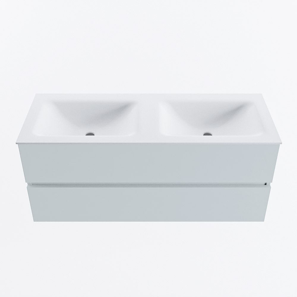 MONDIAZ VICA 120cm mueble de baño Clay 2 cajones. Lavabo CLOUD Doble 2 orificios, color Talc. 5 MONDIAZ VICA 120cm mueble de baño Clay 2 cajones. Lavabo CLOUD Doble 2 orificios, color Talc. - Imagen 5