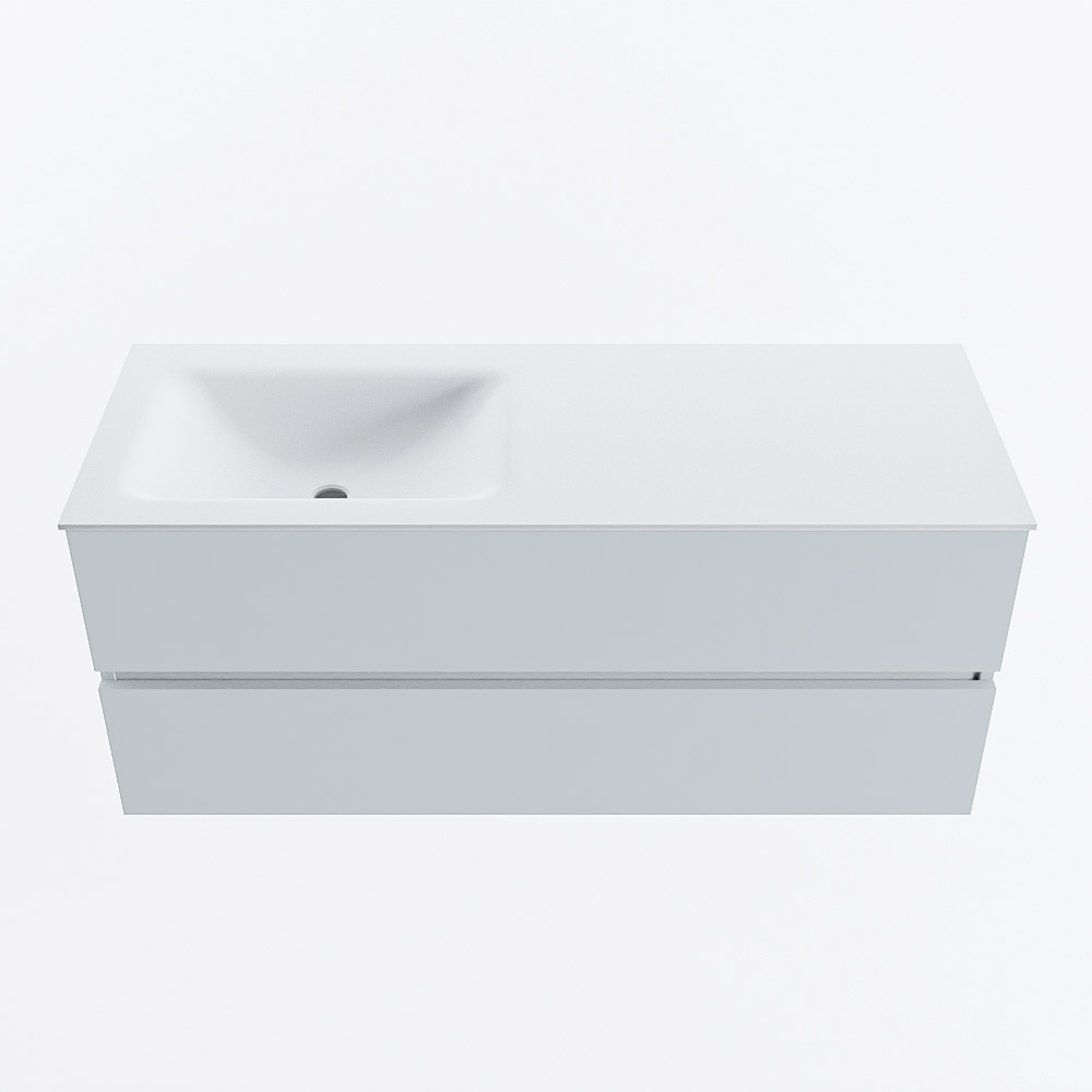MONDIAZ VICA 120cm mueble de baño Clay 2 cajones. Lavabo CLOUD Izquierda sin orificio, color Talc. 5 MONDIAZ VICA 120cm mueble de baño Clay 2 cajones. Lavabo CLOUD Izquierda sin orificio, color Talc. - Imagen 5