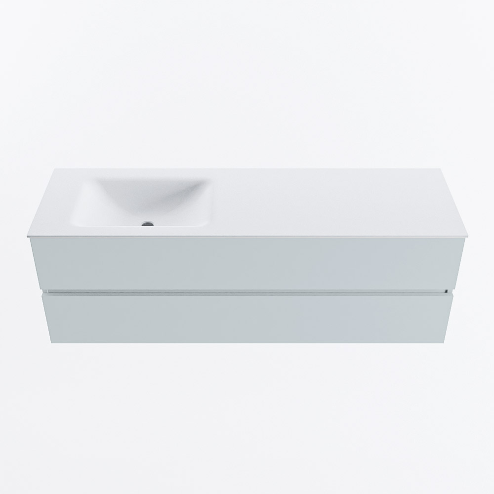 MONDIAZ VICA 150cm mueble de baño Clay 2 cajones. Lavabo CLOUD Izquierda 1 orificio, color Talc. 5 MONDIAZ VICA 150cm mueble de baño Clay 2 cajones. Lavabo CLOUD Izquierda 1 orificio, color Talc. - Imagen 5