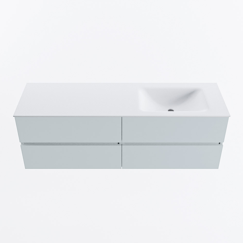 MONDIAZ VICA 150cm mueble de baño Clay 4 cajones. Lavabo CLOUD Derecho sin orificio, color Talc. 5 MONDIAZ VICA 150cm mueble de baño Clay 4 cajones. Lavabo CLOUD Derecho sin orificio, color Talc. - Imagen 5
