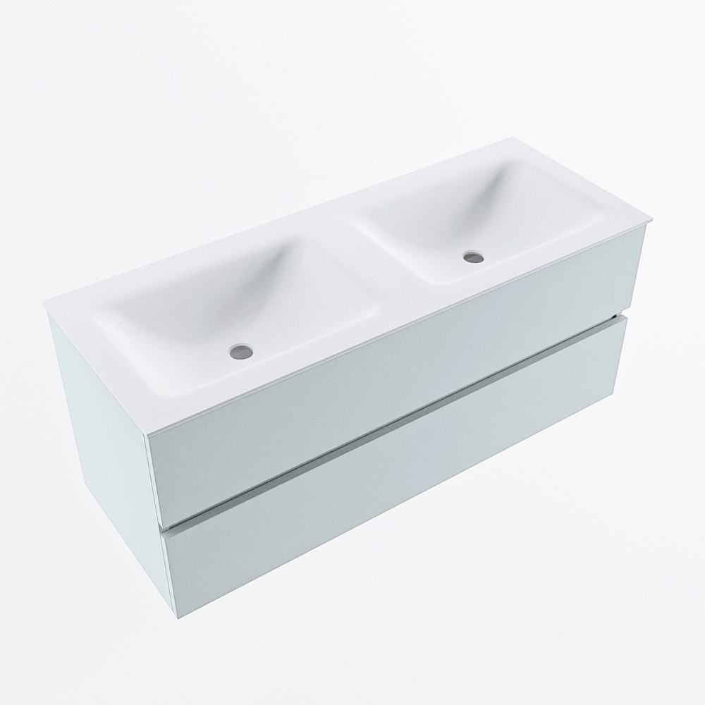 MONDIAZ VICA 120cm mueble de baño Clay 2 cajones. Lavabo CLOUD Doble 2 orificios, color Talc. 6 MONDIAZ VICA 120cm mueble de baño Clay 2 cajones. Lavabo CLOUD Doble 2 orificios, color Talc. - Imagen 6
