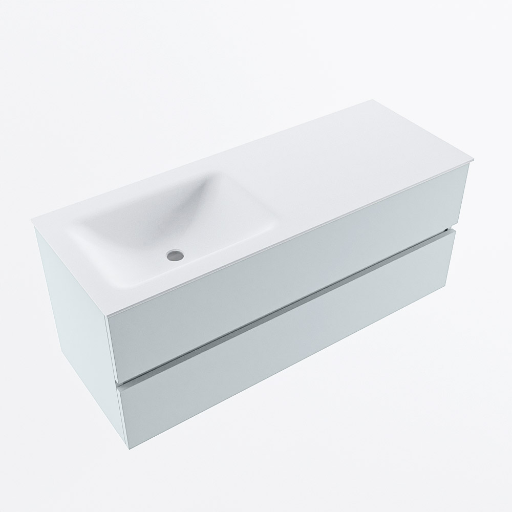MONDIAZ VICA 120cm mueble de baño Clay 2 cajones. Lavabo CLOUD Izquierda sin orificio, color Talc. 6 MONDIAZ VICA 120cm mueble de baño Clay 2 cajones. Lavabo CLOUD Izquierda sin orificio, color Talc. - Imagen 6