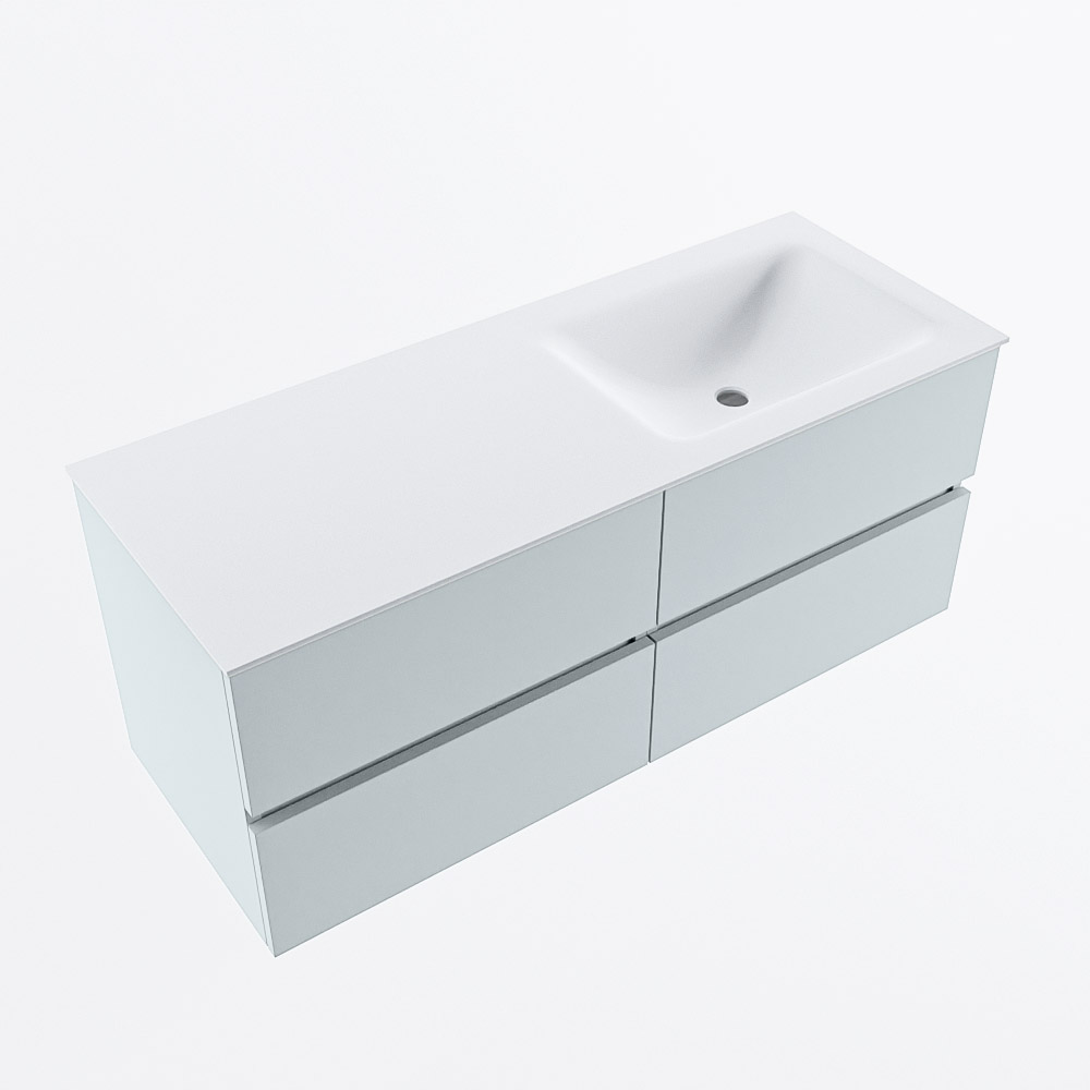MONDIAZ VICA 120cm mueble de baño Clay 4 cajones. Lavabo CLOUD Derecho 1 orificio, color Talc. 6 MONDIAZ VICA 120cm mueble de baño Clay 4 cajones. Lavabo CLOUD Derecho 1 orificio, color Talc. - Imagen 6