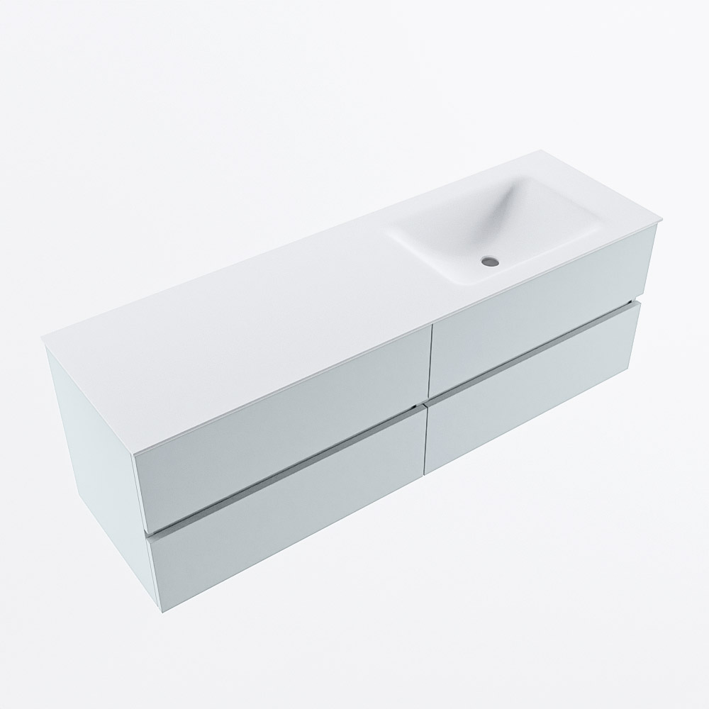 MONDIAZ VICA 150cm mueble de baño Clay 4 cajones. Lavabo CLOUD Derecho sin orificio, color Talc. 6 MONDIAZ VICA 150cm mueble de baño Clay 4 cajones. Lavabo CLOUD Derecho sin orificio, color Talc. - Imagen 6