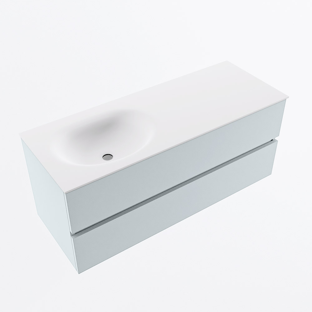 MONDIAZ VICA 120cm mueble de baño Clay 2 cajones. Lavabo MOON Izquierda 1 orificio, color Talc. 6 MONDIAZ VICA 120cm mueble de baño Clay 2 cajones. Lavabo MOON Izquierda 1 orificio, color Talc. - Imagen 6