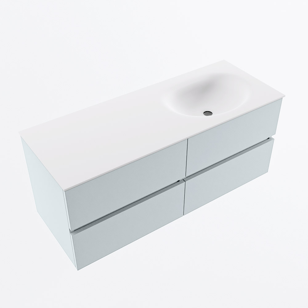 MONDIAZ VICA 120cm mueble de baño Clay 4 cajones. Lavabo MOON Derecho 1 orificio, color Talc. 6 MONDIAZ VICA 120cm mueble de baño Clay 4 cajones. Lavabo MOON Derecho 1 orificio, color Talc. - Imagen 6