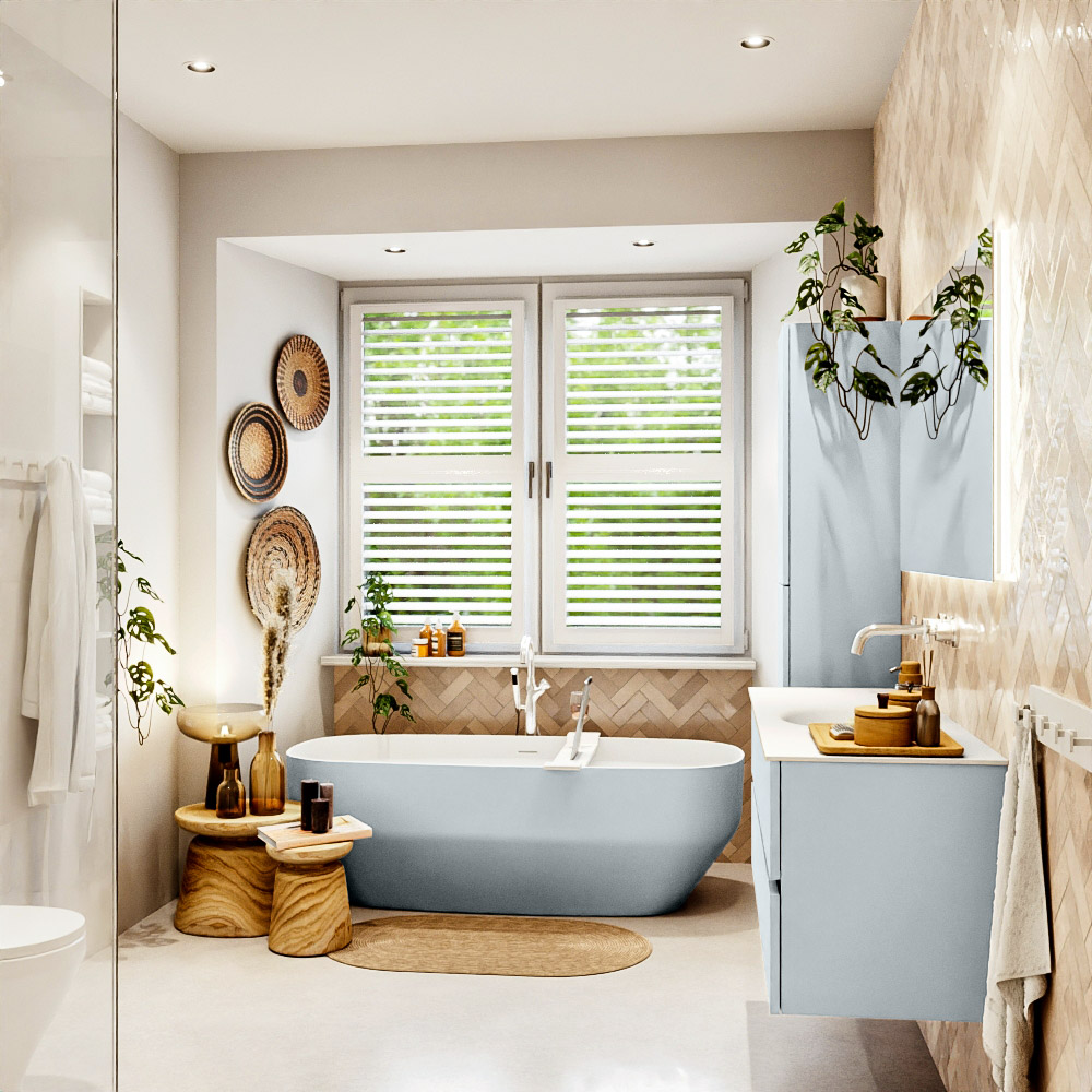 MONDIAZ VICA 130cm mueble de baño Clay 2 cajones. Lavabo MOON Centro sin orificio, color Talc. 3 MONDIAZ VICA 130cm mueble de baño Clay 2 cajones. Lavabo MOON Centro sin orificio, color Talc. - Imagen 3