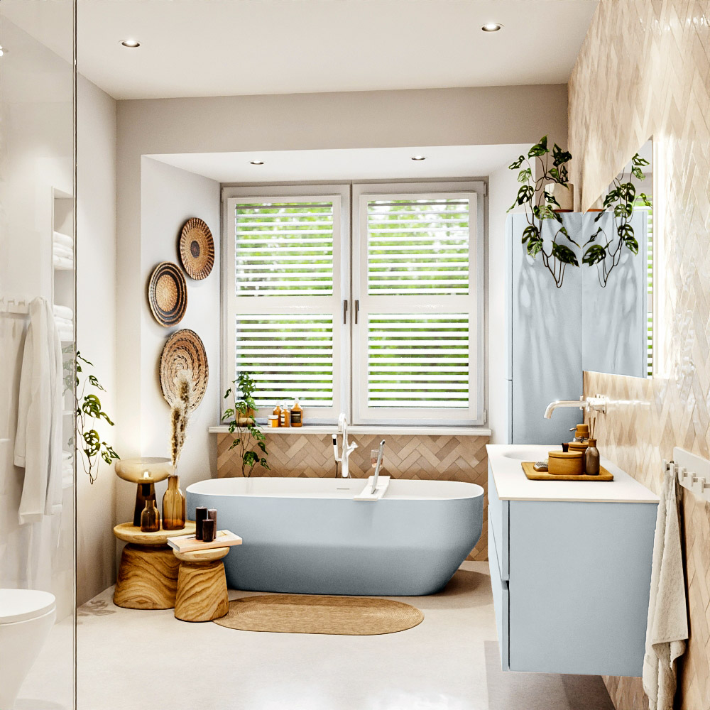 MONDIAZ VICA 150cm mueble de baño Clay 2 cajones. Lavabo MOON Izquierda sin orificio, color Talc. 3 MONDIAZ VICA 150cm mueble de baño Clay 2 cajones. Lavabo MOON Izquierda sin orificio, color Talc. - Imagen 3