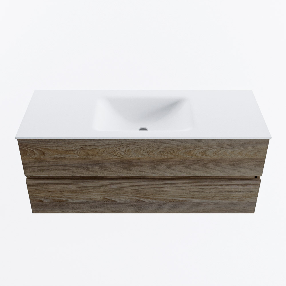 MONDIAZ VICA 120cm mueble de baño Dark Brown Grey 2 cajones. Lavabo CLOUD Centro sin orificio, color Talc. 5 MONDIAZ VICA 120cm mueble de baño Dark Brown Grey 2 cajones. Lavabo CLOUD Centro sin orificio, color Talc. - Imagen 5