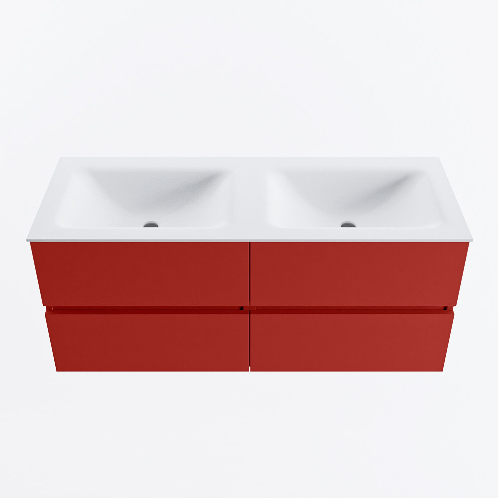 MONDIAZ VICA 120cm mueble de baño Fire 4 cajones. Lavabo CLOUD Doble 2 orificios, color Talc. 5 MONDIAZ VICA 120cm mueble de baño Fire 4 cajones. Lavabo CLOUD Doble 2 orificios, color Talc. - Imagen 5