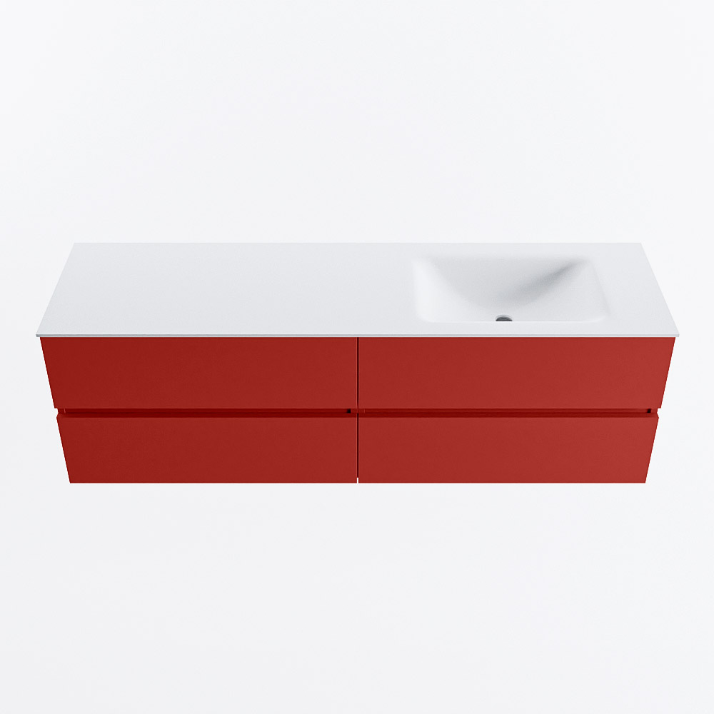 MONDIAZ VICA 160cm mueble de baño Fire 4 cajones. Lavabo CLOUD Derecho sin orificio, color Talc. 5 MONDIAZ VICA 160cm mueble de baño Fire 4 cajones. Lavabo CLOUD Derecho sin orificio, color Talc. - Imagen 5