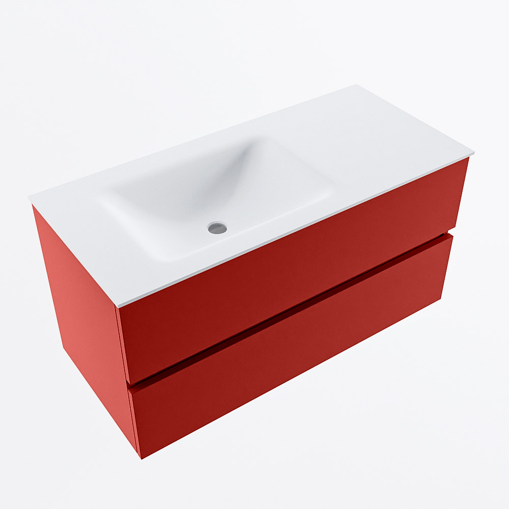 MONDIAZ VICA 100cm mueble de baño Fire 2 cajones. Lavabo CLOUD Izquierda 1 orificio, color Talc. 6 MONDIAZ VICA 100cm mueble de baño Fire 2 cajones. Lavabo CLOUD Izquierda 1 orificio, color Talc. - Imagen 6