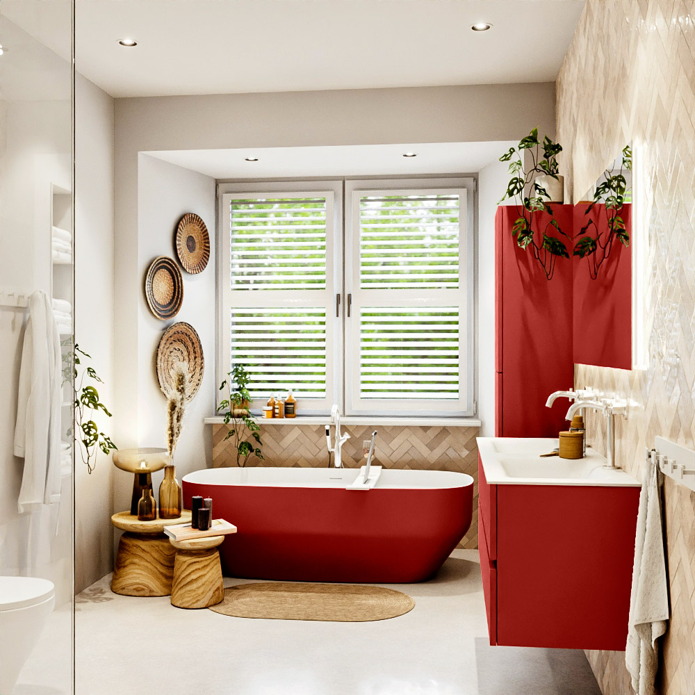 MONDIAZ VICA 130cm mueble de baño Fire 2 cajones. Lavabo CLOUD Doble 2 orificios, color Talc. 3 MONDIAZ VICA 130cm mueble de baño Fire 2 cajones. Lavabo CLOUD Doble 2 orificios, color Talc. - Imagen 3