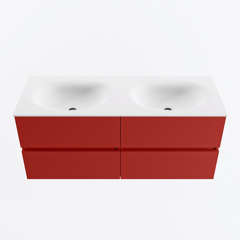 MONDIAZ VICA 120cm mueble de baño Fire 4 cajones. Lavabo MOON Doble 2 orificios, color Talc. 5 MONDIAZ VICA 120cm mueble de baño Fire 4 cajones. Lavabo MOON Doble 2 orificios, color Talc. - Imagen 5