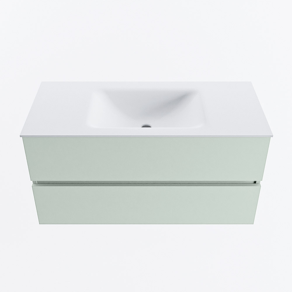 MONDIAZ VICA 100cm mueble de baño Greey 2 cajones. Lavabo CLOUD Centro 1 orificio, color Talc. 5 MONDIAZ VICA 100cm mueble de baño Greey 2 cajones. Lavabo CLOUD Centro 1 orificio, color Talc. - Imagen 5