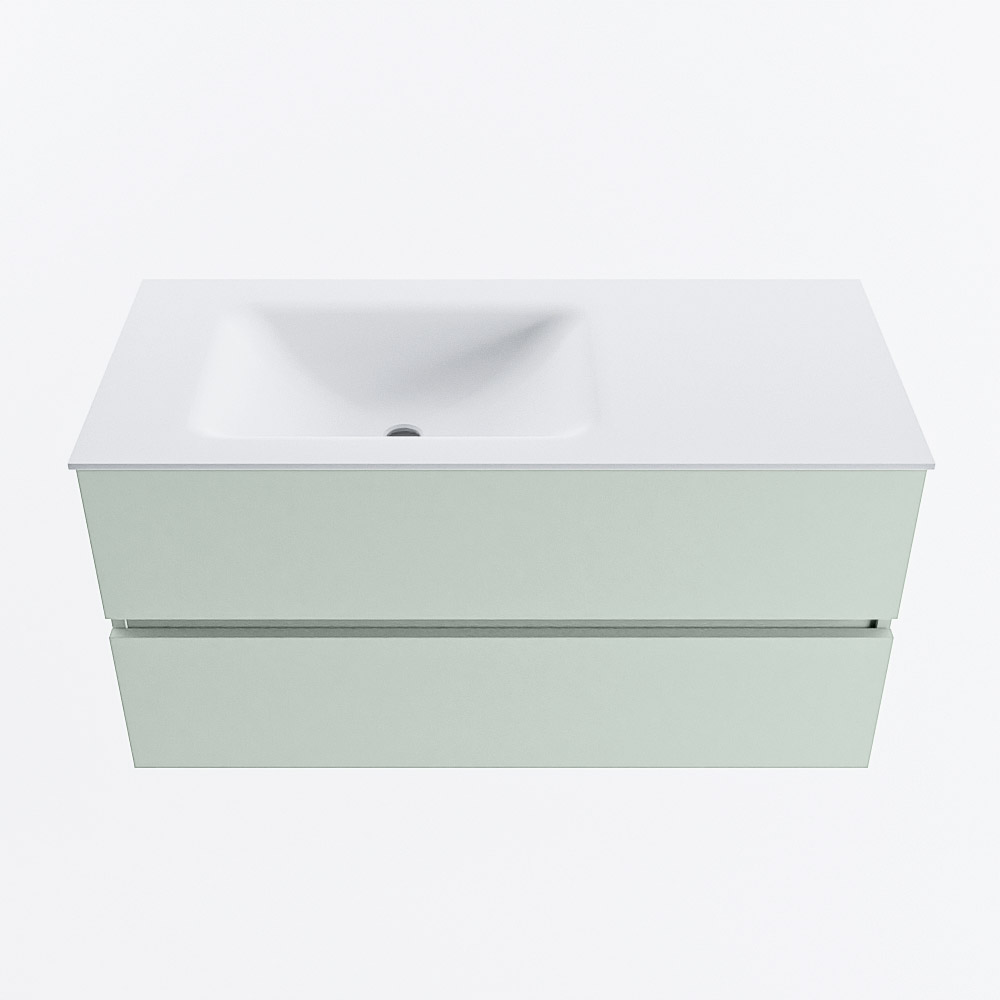 MONDIAZ VICA 100cm mueble de baño Greey 2 cajones. Lavabo CLOUD Izquierda sin orificio, color Talc. 5 MONDIAZ VICA 100cm mueble de baño Greey 2 cajones. Lavabo CLOUD Izquierda sin orificio, color Talc. - Imagen 5