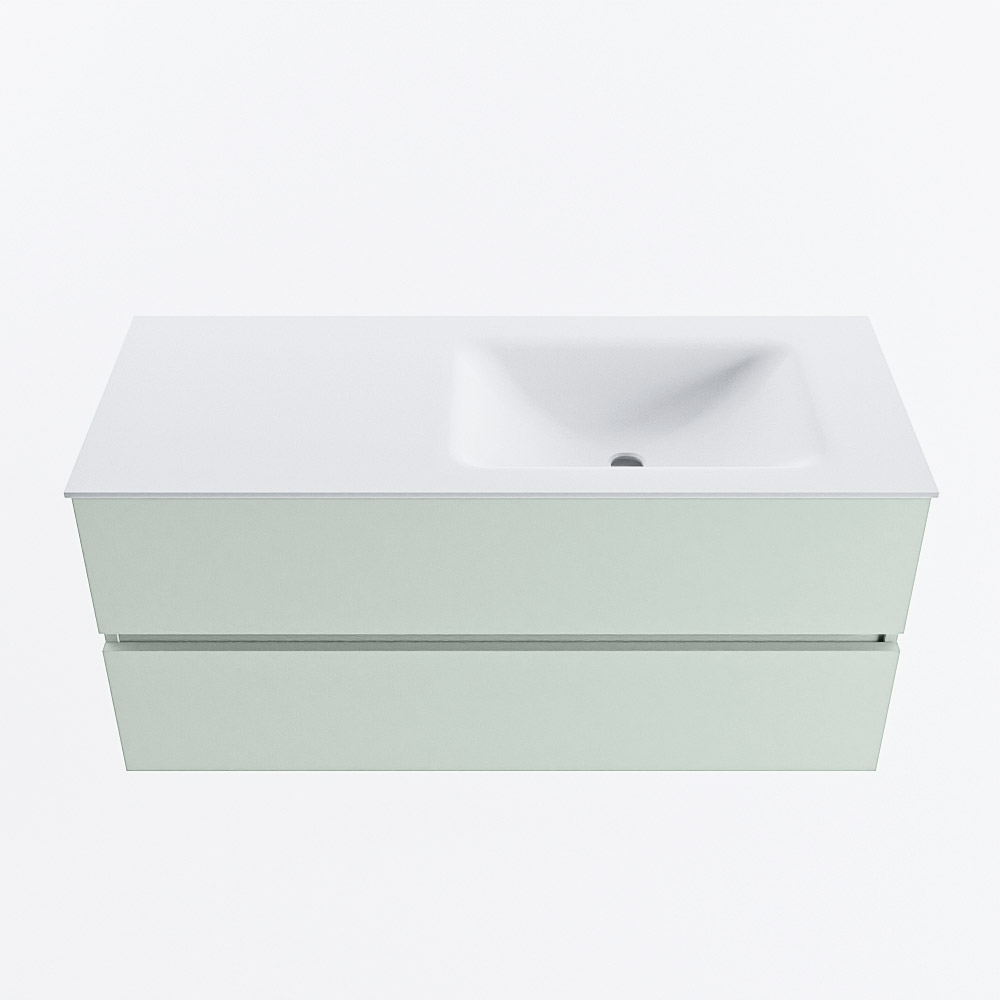 MONDIAZ VICA 110cm mueble de baño Greey 2 cajones. Lavabo CLOUD Derecho sin orificio, color Talc. 5 MONDIAZ VICA 110cm mueble de baño Greey 2 cajones. Lavabo CLOUD Derecho sin orificio, color Talc. - Imagen 5