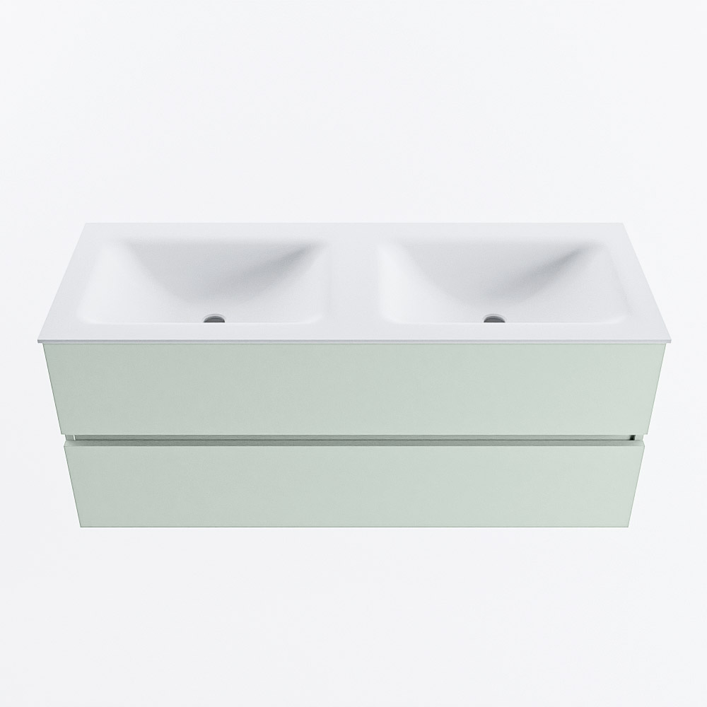 MONDIAZ VICA 120cm mueble de baño Greey 2 cajones. Lavabo CLOUD Doble 2 orificios, color Talc. 5 MONDIAZ VICA 120cm mueble de baño Greey 2 cajones. Lavabo CLOUD Doble 2 orificios, color Talc. - Imagen 5