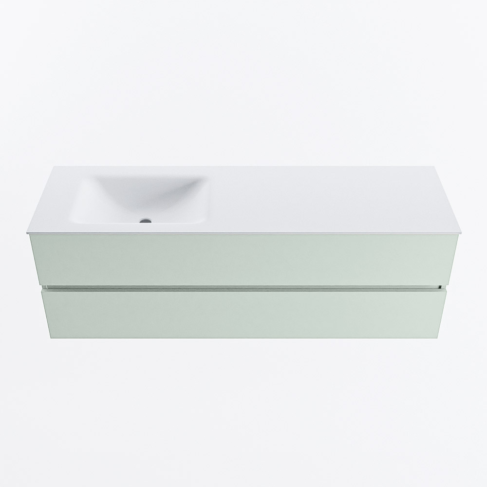 MONDIAZ VICA 150cm mueble de baño Greey 2 cajones. Lavabo CLOUD Izquierda 1 orificio, color Talc. 5 MONDIAZ VICA 150cm mueble de baño Greey 2 cajones. Lavabo CLOUD Izquierda 1 orificio, color Talc. - Imagen 5