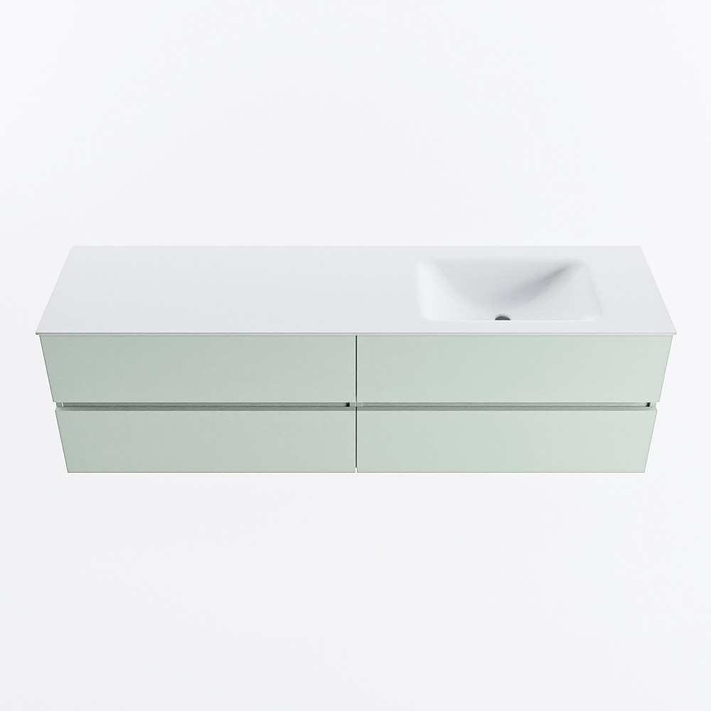 MONDIAZ VICA 170cm mueble de baño Greey 4 cajones. Lavabo CLOUD Derecho 1 orificio, color Talc. 5 MONDIAZ VICA 170cm mueble de baño Greey 4 cajones. Lavabo CLOUD Derecho 1 orificio, color Talc. - Imagen 5