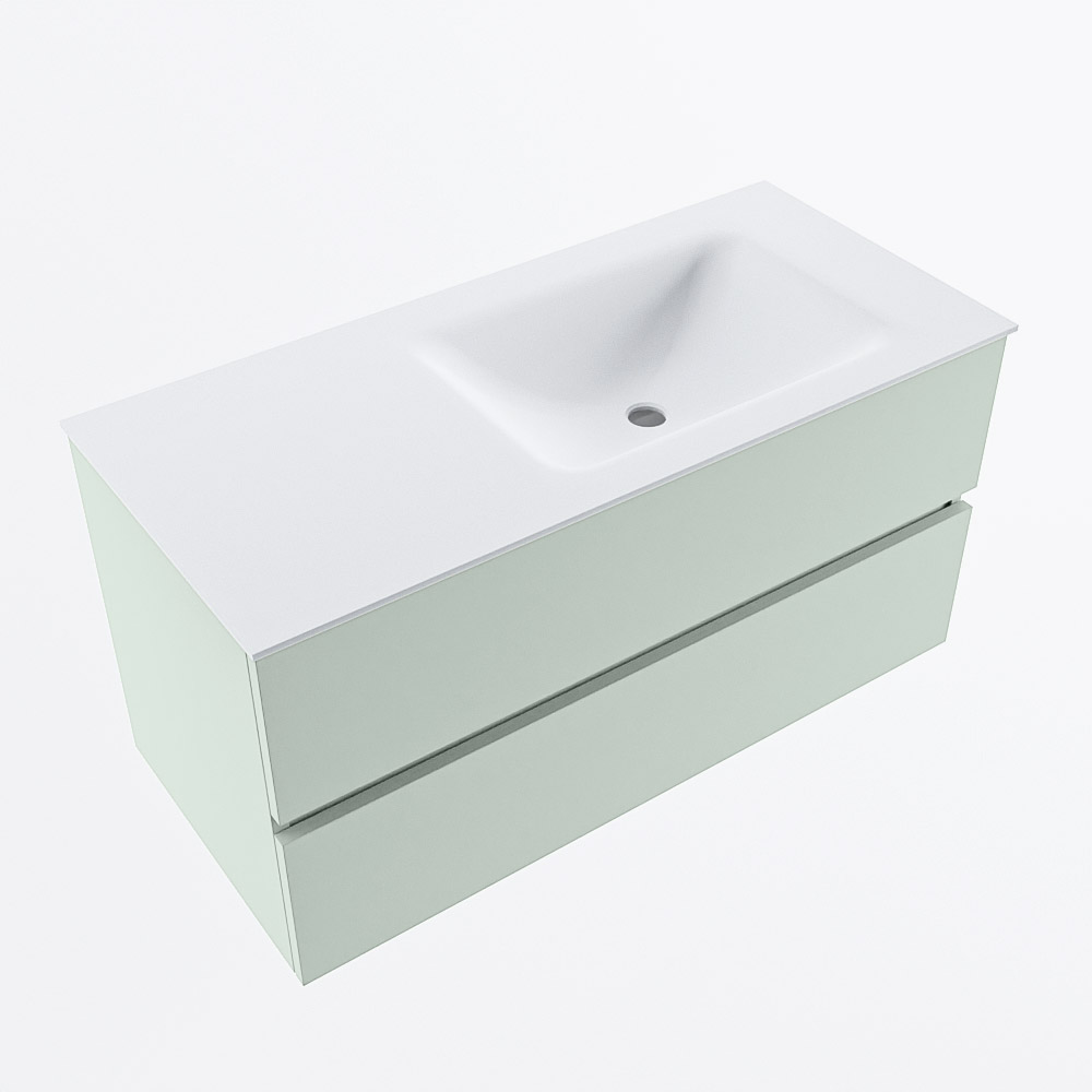 MONDIAZ VICA 100cm mueble de baño Greey 2 cajones. Lavabo CLOUD Derecho 1 orificio, color Talc. 6 MONDIAZ VICA 100cm mueble de baño Greey 2 cajones. Lavabo CLOUD Derecho 1 orificio, color Talc. - Imagen 6