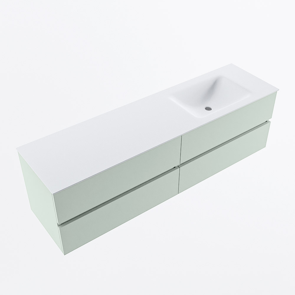 MONDIAZ VICA 170cm mueble de baño Greey 4 cajones. Lavabo CLOUD Derecho 1 orificio, color Talc. 6 MONDIAZ VICA 170cm mueble de baño Greey 4 cajones. Lavabo CLOUD Derecho 1 orificio, color Talc. - Imagen 6