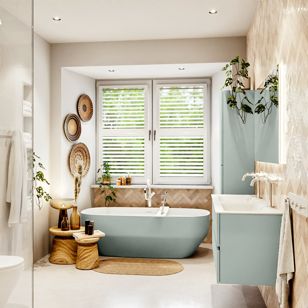 MONDIAZ VICA 120cm mueble de baño Greey 2 cajones. Lavabo CLOUD Doble 2 orificios, color Talc. 3 MONDIAZ VICA 120cm mueble de baño Greey 2 cajones. Lavabo CLOUD Doble 2 orificios, color Talc. - Imagen 3